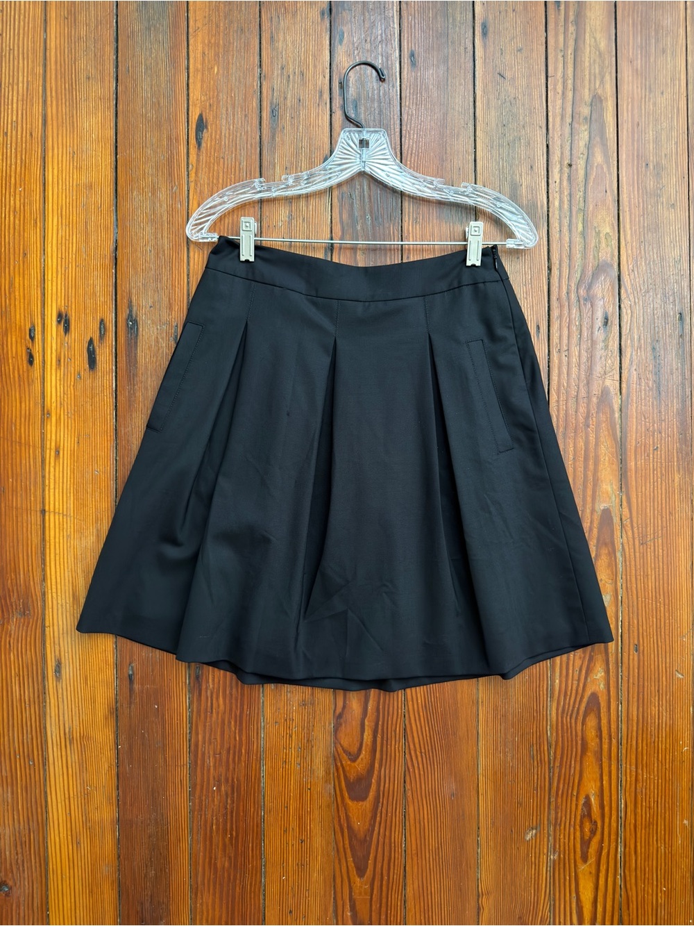 Classic Black Pleated Women's Skirt